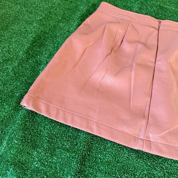 Shinstar Women’s Mini Bodycon Side Slit Rose Vegan Leather Lining Skirt  Size L - Picture 12 of 16